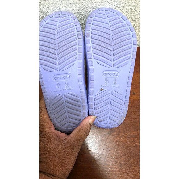 Crocs Women's Lavender Purple Cozy Lined Sandals M4/W6 - Picture 5 of 6